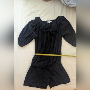 Alexis small 100% silk black romper